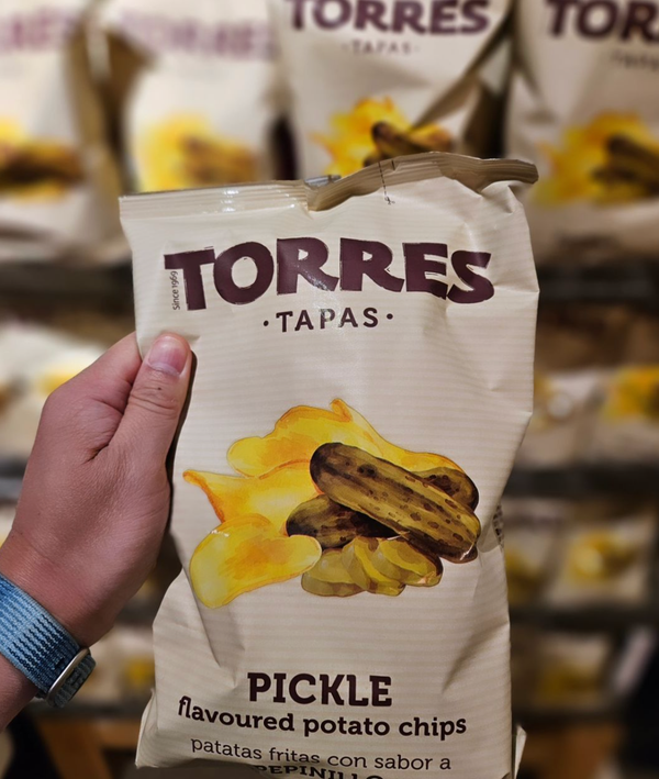 PICKLE Flavor, Torres Gourmet Potato Chips  50g | SMALL BAG : SMALL 50g - Number One Caviar