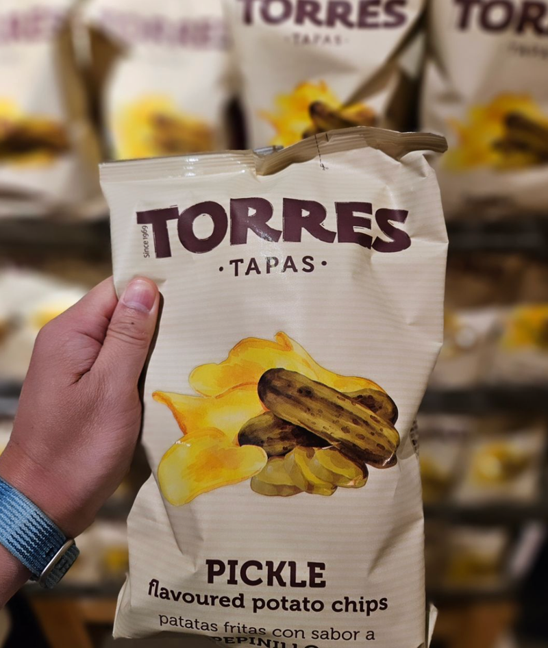 PICKLE Flavor, Torres Gourmet Potato Chips  50g | SMALL BAG : SMALL 50g - Number One Caviar