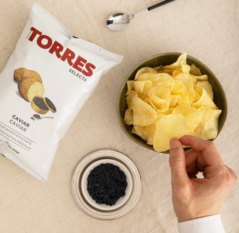 CAVIAR Torres Gourmet Potato Chips 50g | SMALL BAG: SMALL 50g - Number One Caviar