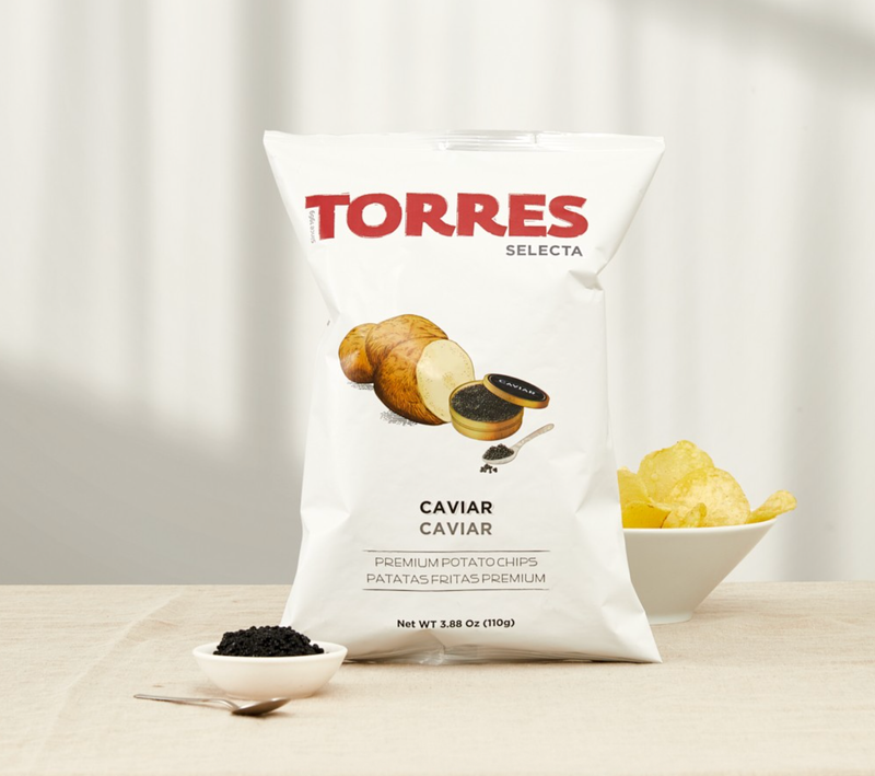 CAVIAR Torres Gourmet Potato Chips 50g | SMALL BAG: SMALL 50g - Number One Caviar