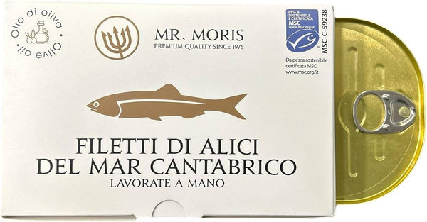 Premium Quality Kosher Cantabrian Sea Anchovies Fillets - Number One Caviar