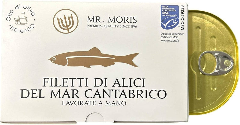 Premium Quality Kosher Cantabrian Sea Anchovies Fillets - Number One Caviar