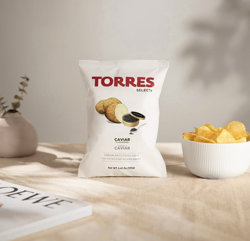 CAVIAR Torres Gourmet Potato Chips 50g | SMALL BAG: SMALL 50g - Number One Caviar
